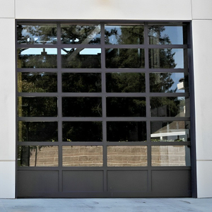 Porte de garage sectionnelle en verre à vue complète