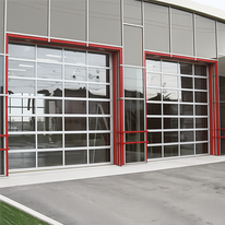 Porte de garage sectionnelle en verre de vue complète