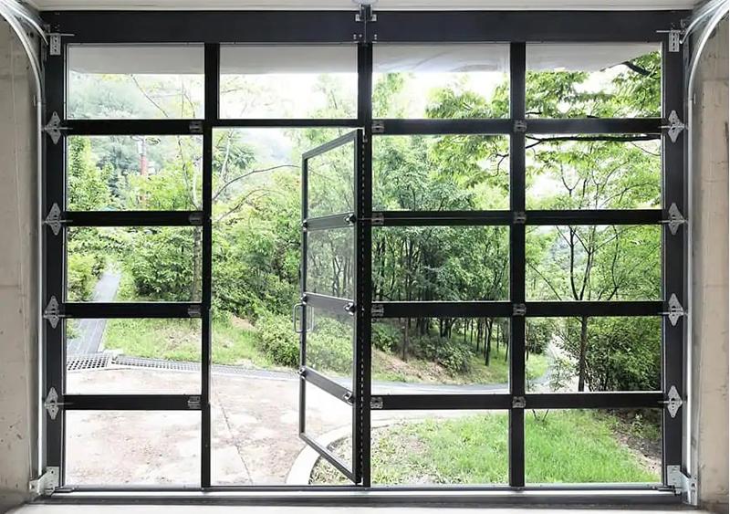 porte de garage en verre