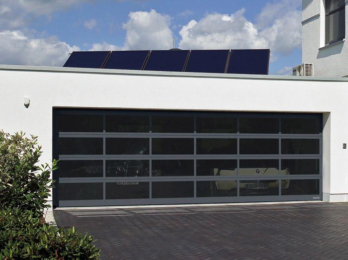 porte de garage en verre